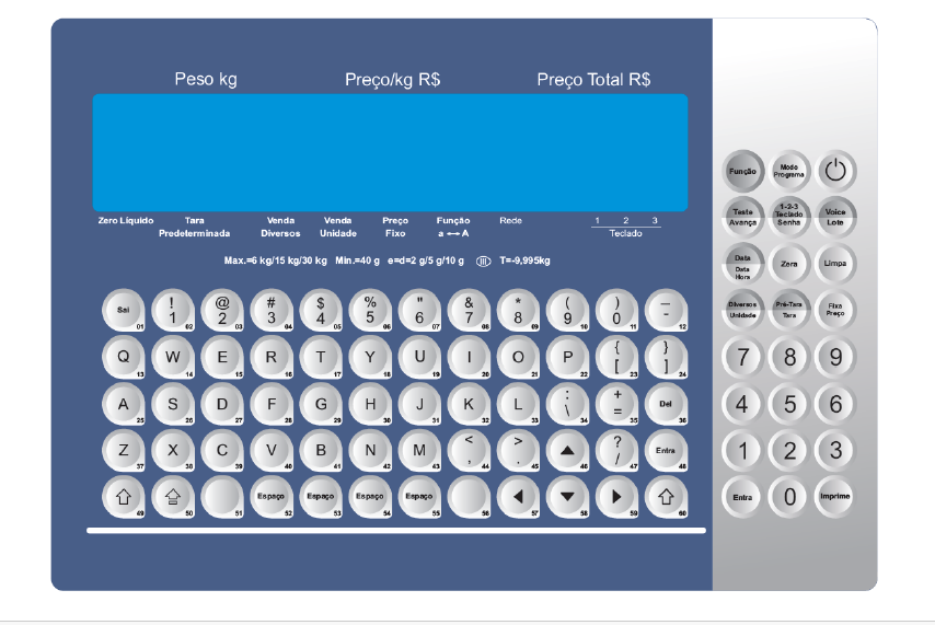 Teclado para Balança Urano Linea