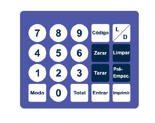 Teclado para Balança Urano Sigma